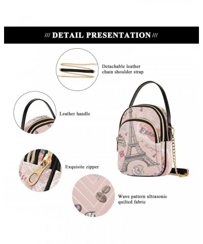 Small Crossbody Bags for Women Trendy Romantic Eiffel Tower Cake Travel Sling Bag Women's Crossbody Handbags Satchel Bags $12...