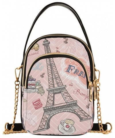 Small Crossbody Bags for Women Trendy Romantic Eiffel Tower Cake Travel Sling Bag Women's Crossbody Handbags Satchel Bags $12...