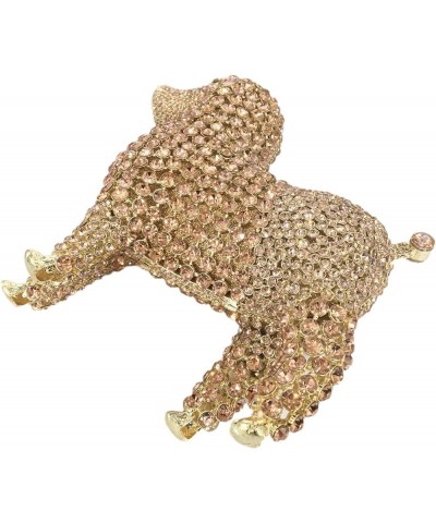 Cute Poodle Rhinestone Evening Clutch Lovely Animal Dog Crystal Purses Diamond Evening Bags for Women Party Prom, Black Champ...