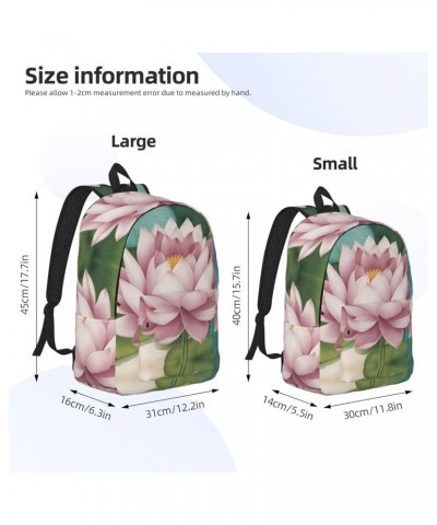 Lotus Flower Namaste Print Lightweight Travel Canvas Backpack Casual Daypack For Men Women Work, Sports, Beach Black Small $2...