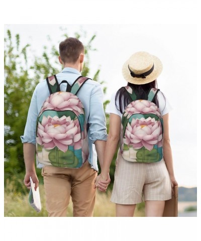 Lotus Flower Namaste Print Lightweight Travel Canvas Backpack Casual Daypack For Men Women Work, Sports, Beach Black Small $2...