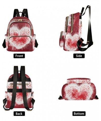 Heart Powder Fashion Travel Backpack for Women Multi Pockets Lightweight Purse for Women-S Multicolor Small $16.42 Backpacks