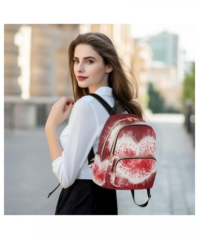 Heart Powder Fashion Travel Backpack for Women Multi Pockets Lightweight Purse for Women-S Multicolor Small $16.42 Backpacks