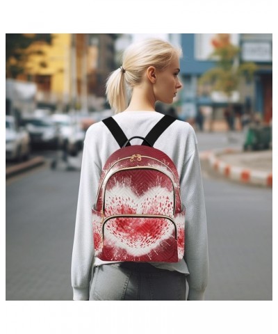 Heart Powder Fashion Travel Backpack for Women Multi Pockets Lightweight Purse for Women-S Multicolor Small $16.42 Backpacks