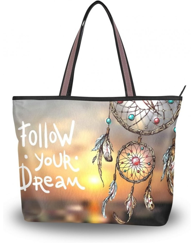 My Daily Women Tote Shoulder Bag Beautiful Dream Catcher Boho Style Handbag $16.19 Shoulder Bags