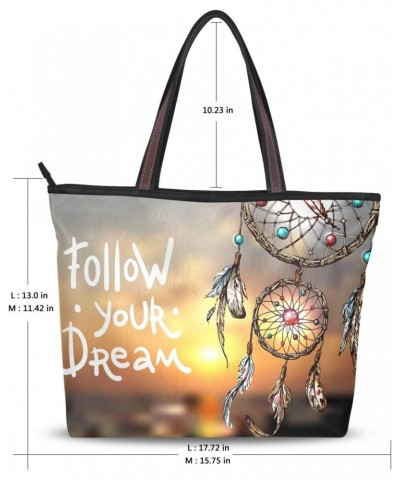 My Daily Women Tote Shoulder Bag Beautiful Dream Catcher Boho Style Handbag $16.19 Shoulder Bags