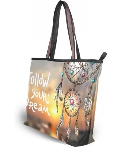 My Daily Women Tote Shoulder Bag Beautiful Dream Catcher Boho Style Handbag $16.19 Shoulder Bags