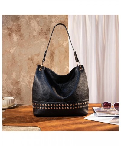 Hobo Bag Purses and Handbags for Women Top Handle Handbags with Pockets Zipper D-black $8.39 Hobo Bags