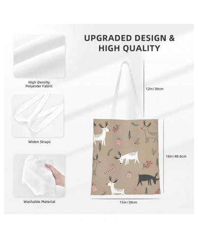 Merry Christmas Single Shoulder Fashion Canvas Tote Shopping Bags Handbags For Men And Women Merry Christmas9 $10.73 Totes