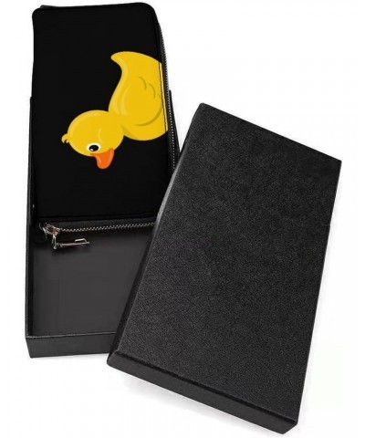 Yellow Duck Print RFID Blocking Wallet Slim Clutch Wristlet Travel Long Purse for Women Men $22.95 Wristlets