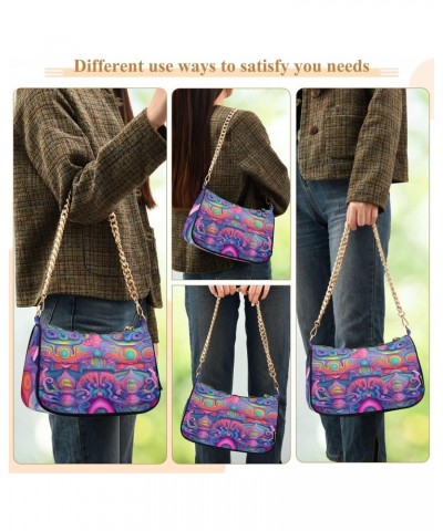 Crossbody Bags for Women Shoulder Purse Colorful Art Handbags Stylish Clutch Purse with Chain Strap $13.20 Totes