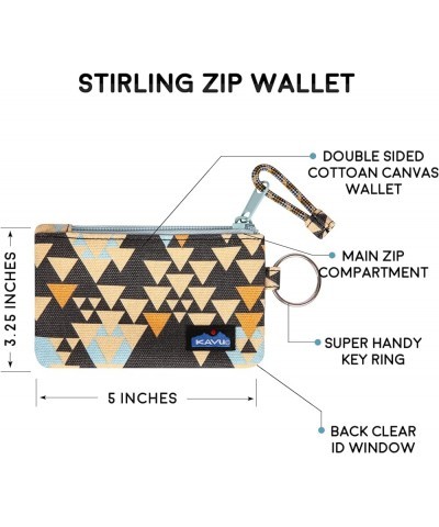 Stirling Double Sided Slim Cotton Canvas Zip Wallet Tri Cascades $15.60 Wallets