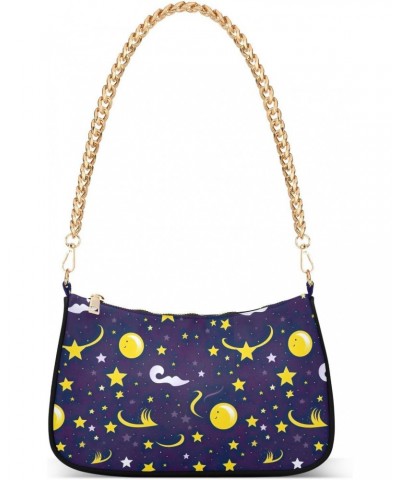 Hobo Bags for Women Stars and Moon Tote Purses Small Handbags with Chain 20853919 $16.79 Totes