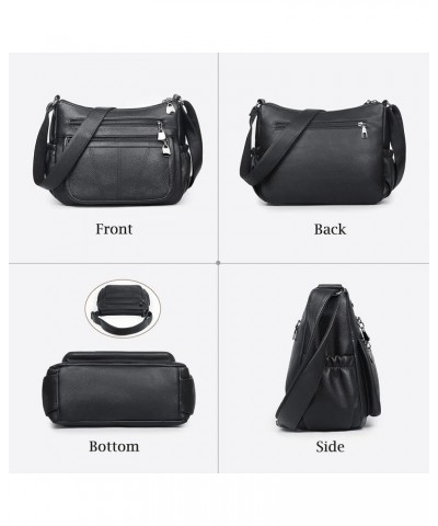 Crossbody Purse for Women Ladies Soft PU Leather Shoulder Bag Medium Roomy Handbag Fashion Tote Top Handle Satchel Black $21....