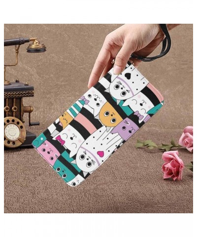 Cute Cartoon Animal Womens Clutch Wallet Large Wristlet Zipper Clutch Large Travel Purse Design 9 $16.39 Clutches