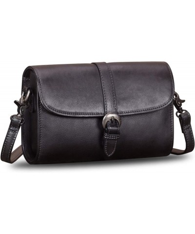 Genuine Leather Crossbody Bag Purses for Women Vintage Shoulder Satchel Handbags Darkgrey $39.90 Satchels