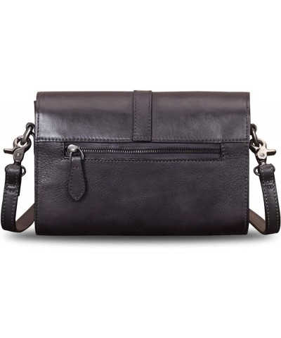 Genuine Leather Crossbody Bag Purses for Women Vintage Shoulder Satchel Handbags Darkgrey $39.90 Satchels