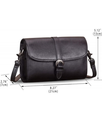 Genuine Leather Crossbody Bag Purses for Women Vintage Shoulder Satchel Handbags Darkgrey $39.90 Satchels