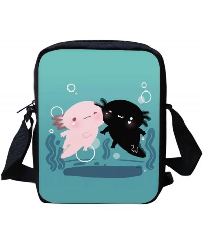 Custom Small Cross Body Purse Shoulder Messenger Bag for Women Kids Phone Handbags 0 Axolotl $10.39 Satchels