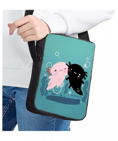 Custom Small Cross Body Purse Shoulder Messenger Bag for Women Kids Phone Handbags 0 Axolotl $10.39 Satchels