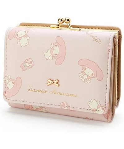 11cm Cartoon Anime My Melody Cinnamoroll Purin Dog Kawaii Pu Wallet Cute Modeling Zipper Folded Card Case Woman Wallet MyMelo...