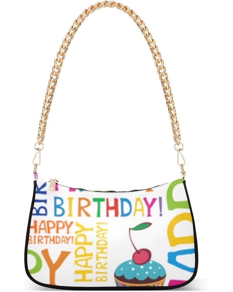 Cute Dog Print Satchel Purse Hobo Handbag Womens Designer Handbags Chain over the Shoulder Purse Happy Birthday $13.20 Should...