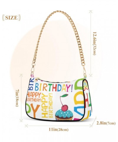 Cute Dog Print Satchel Purse Hobo Handbag Womens Designer Handbags Chain over the Shoulder Purse Happy Birthday $13.20 Should...