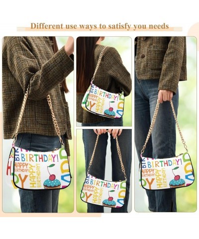 Cute Dog Print Satchel Purse Hobo Handbag Womens Designer Handbags Chain over the Shoulder Purse Happy Birthday $13.20 Should...