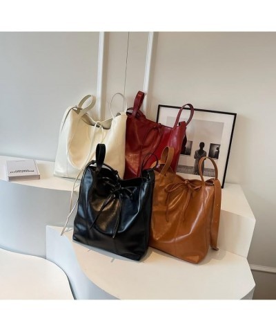 Y2k Bag Leather Tote Bag Hobo Bags for Women Red Purse Trendy Purses for Women 2024 Cute Purse Red $15.80 Shoulder Bags