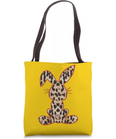 Leopard Cheetah Retro Vintage Happy Easter Bunny Tote Bag $14.49 Totes