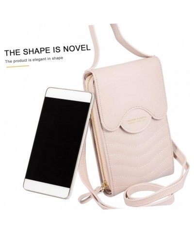 1pc Shoulder Messenger Bag Woman Casual Bag Pu Mini Phone Purse Pu Leather Card Bag Women Bag Women Beige $9.18 Totes