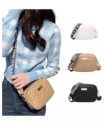 Women's Fashionable Single Shoulder Bag with Zipper ClosureUnique Patterned Strap Suitable for Fashion Enthusiasts Black $7.5...