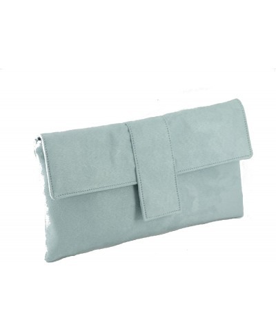 Womens Elegant Faux Suede Clutch Bag/Shoulder Bag Occasion Wedding Party Prom Bag Baby Blue $27.03 Clutches