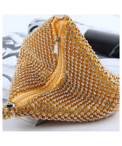 Women's Evening Bag Flower Party Prom Clutch Purse Floral Bride Wedding Handbag 01-gold $9.50 Evening Bags