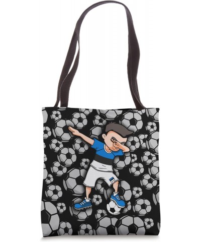 Dabbing Soccer Boy - Estonia Jersey Estonian Football Fans Tote Bag $13.94 Totes