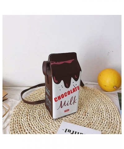 Fruits Chocolate Milk Box Cross Body Purse Bag Phone Wallet Purse Shoulder Bag For Women Girls Chocolate $15.36 Shoulder Bags