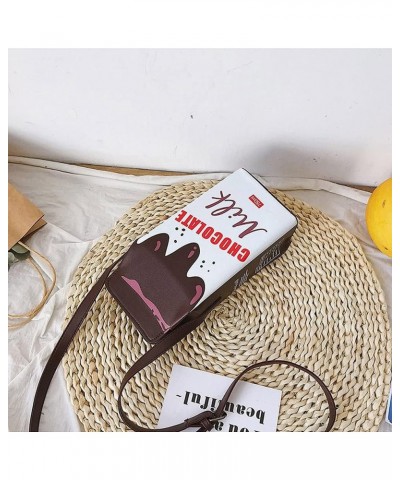 Fruits Chocolate Milk Box Cross Body Purse Bag Phone Wallet Purse Shoulder Bag For Women Girls Chocolate $15.36 Shoulder Bags