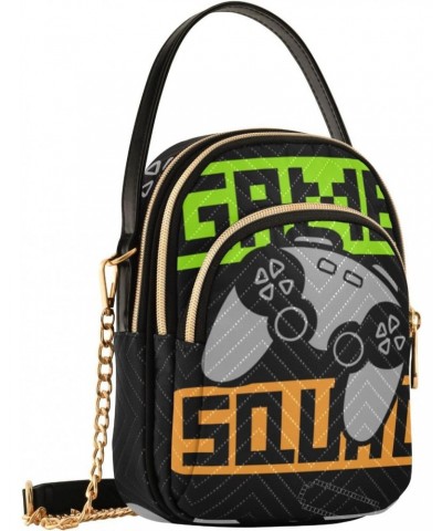 Cell Phone Purse Gamer Squad Joystick Video Game Controller Crossbody Handbag Durable Shoulder Bag Sturdy Travel Pouch Compac...