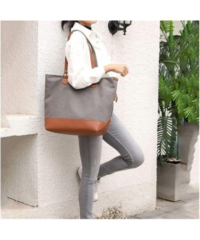 Anti-Theft Classic Shoulder Bag for Men, Tote Shopper Bag Canvas Shoulder Bag Fashion Contrast Color Casual Handbag (Color : ...