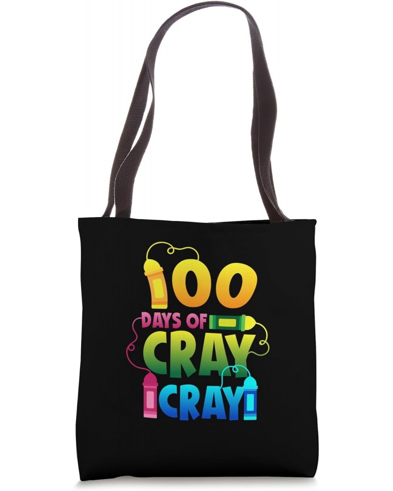 Teacher 100 Days Cray Cray Shirt of School Gifts Boys Girls Tote Bag $9.02 Totes