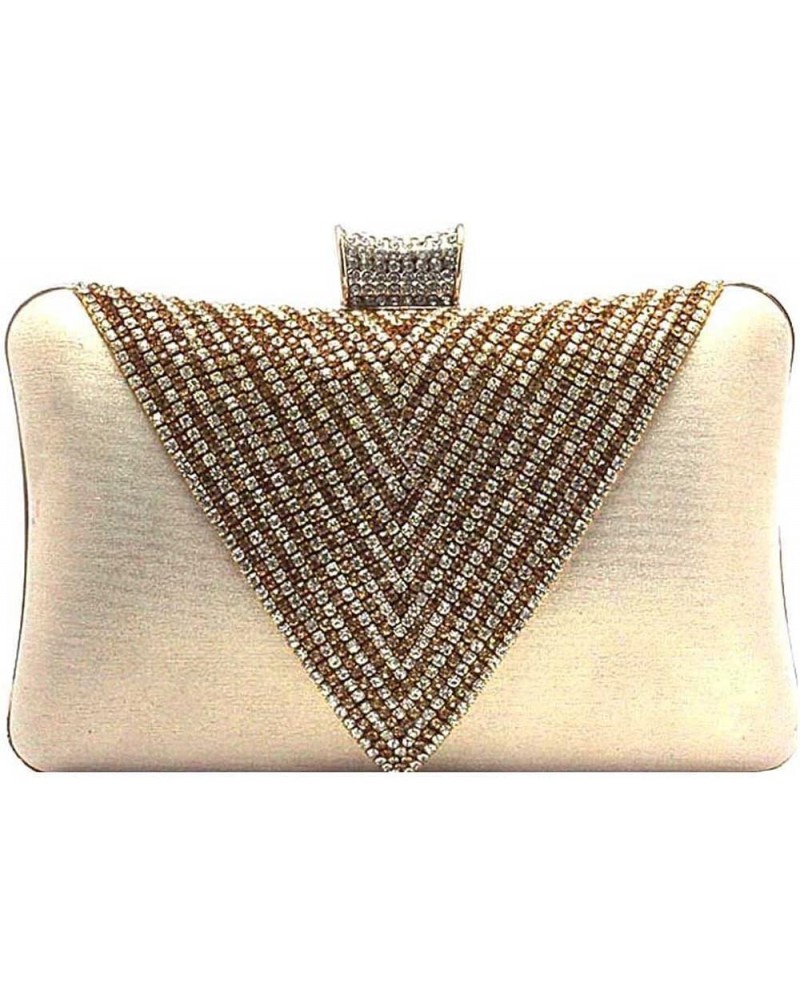 Fashion Clutch Bag Wedding Clutches Crystal Elegant Clutch Evening Party Bags Sparkling Purse Gold $18.19 Evening Bags