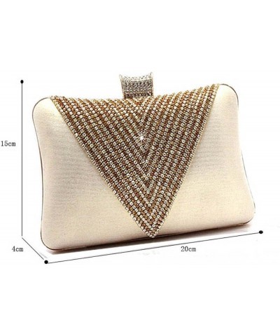 Fashion Clutch Bag Wedding Clutches Crystal Elegant Clutch Evening Party Bags Sparkling Purse Gold $18.19 Evening Bags