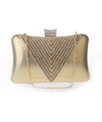 Fashion Clutch Bag Wedding Clutches Crystal Elegant Clutch Evening Party Bags Sparkling Purse Gold $18.19 Evening Bags