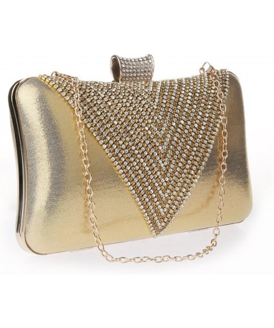 Fashion Clutch Bag Wedding Clutches Crystal Elegant Clutch Evening Party Bags Sparkling Purse Gold $18.19 Evening Bags