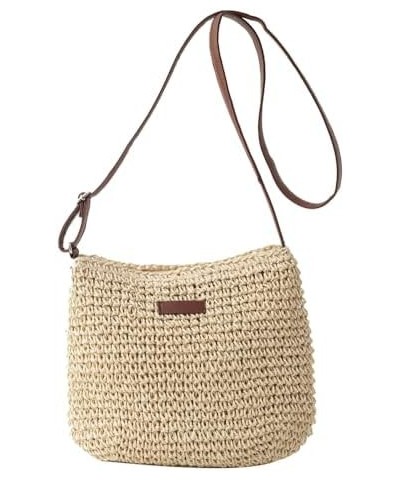 Straw Beach Bag Cute Hobo Bags Women Vintage Shoulder Bag Everything Tote Bag Summer Beach Bag Zipper Work Travel Bag A Beige...