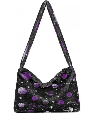 Floral and Sunflower Women's Shoulder Bag, Book Tote Bag, Fall Shoulder Bags for Women Black With a Constellation-3 $12.99 Totes