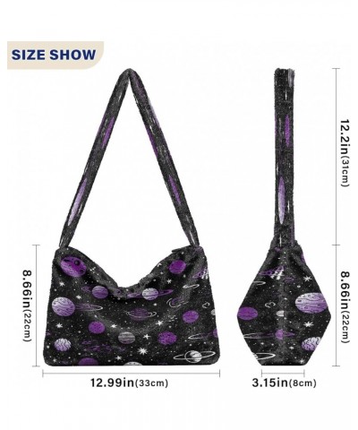 Floral and Sunflower Women's Shoulder Bag, Book Tote Bag, Fall Shoulder Bags for Women Black With a Constellation-3 $12.99 Totes