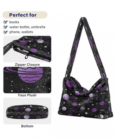 Floral and Sunflower Women's Shoulder Bag, Book Tote Bag, Fall Shoulder Bags for Women Black With a Constellation-3 $12.99 Totes