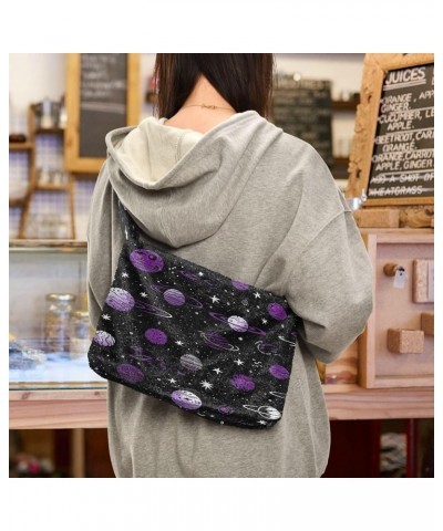 Floral and Sunflower Women's Shoulder Bag, Book Tote Bag, Fall Shoulder Bags for Women Black With a Constellation-3 $12.99 Totes