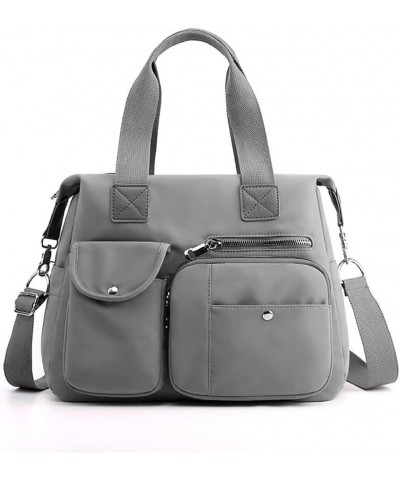 Crossbody Bag for Women Nylon Waterproof Messenger Shoulder Purse Multi Pockets Tote Bag Lightweight Pocketbooks Grey $20.51 ...